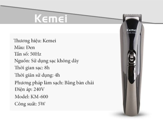 Tông đơ cắt tóc đa năng 6 trong 1 Kemei KM-600 32 - Tong do cat toc da nang 6 trong 1 Kemei KM 600 2