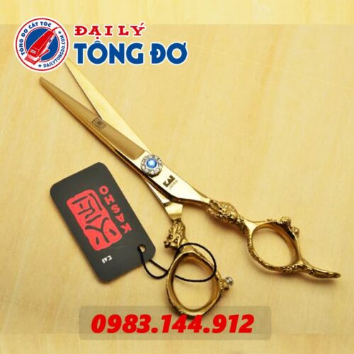 Bộ kéo cắt tỉa tóc KASHO Rồng Vàng Nhật Bản (Tặng Kèm Bao Da Đựng Kéo Cao Cấp + 2 Lược Toniguy) 10 - Keo Kasho Vang 8