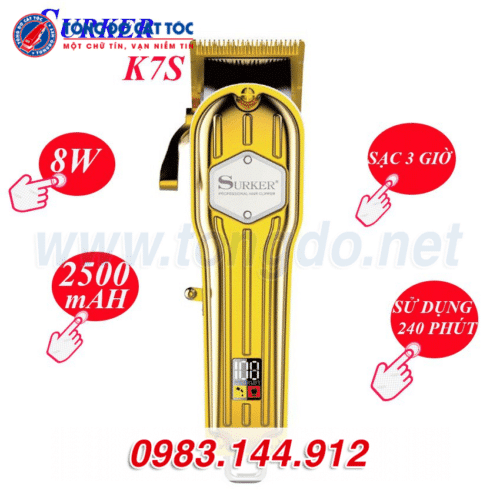 Tông đơ cắt tóc Surker K7S(8W 5h) 9 - surker k7s a