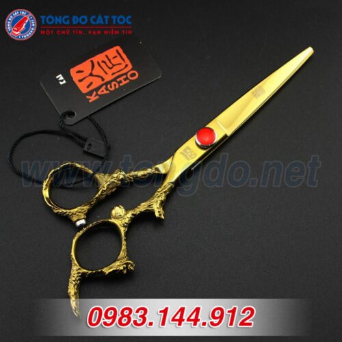 Bộ kéo cắt tóc KASHO Rồng Vàng Nhật Bản Tặng Bao Da, Lược Toniguy 7 - keo kasho 2
