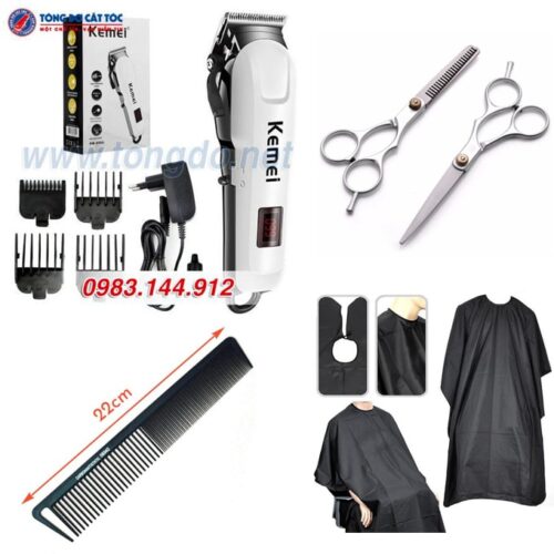 Combo Tông Đơ Cắt Tóc Kemei Km-809A