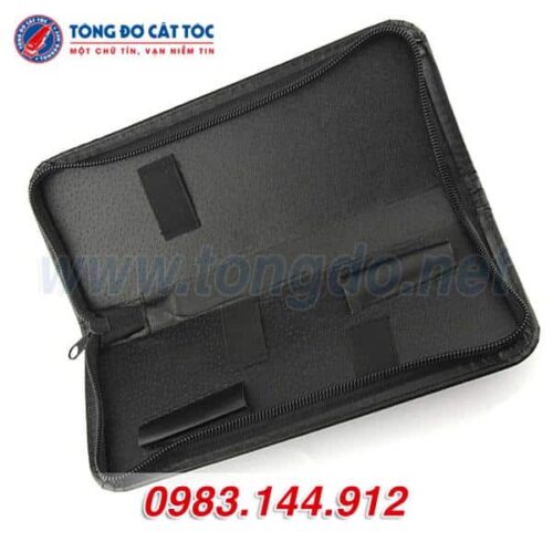 Bao da đựng kéo Barber 5 - tui da dung keo cat toc 1