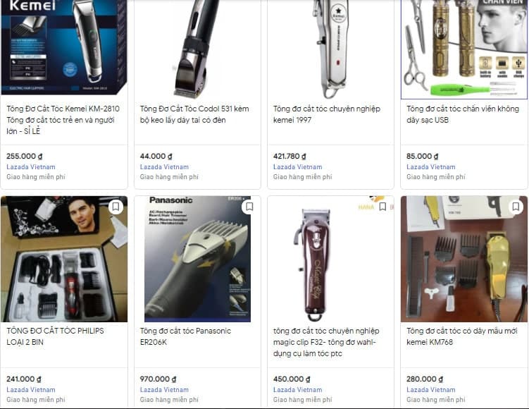 tông đơ cắt tóc Lazada