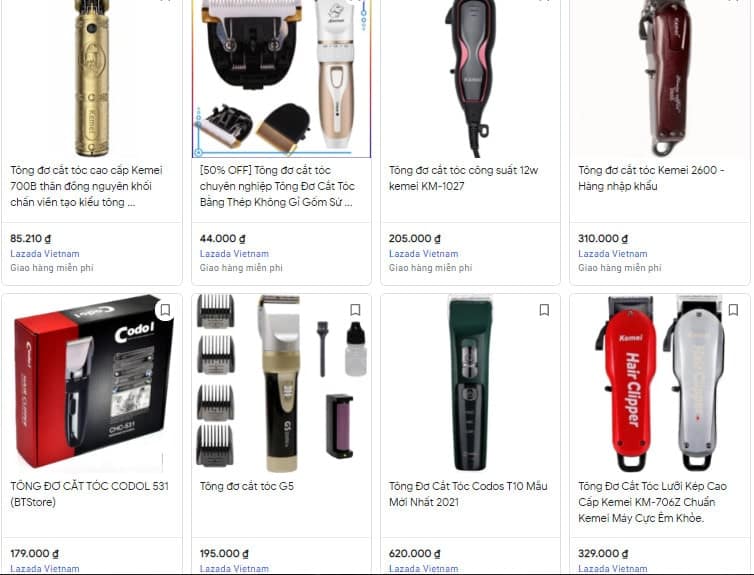 tông đơ cắt tóc Lazada