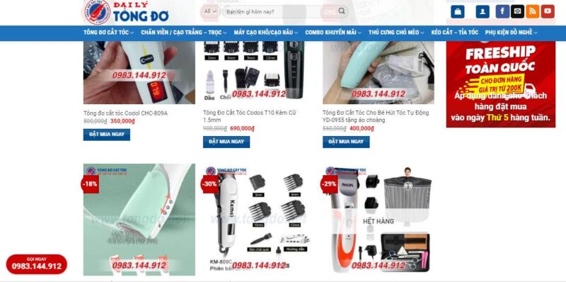 bán tông đơ cắt tóc cho bé HCM tốt