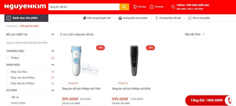 Tông đơ cắt tóc cho bé nguyen kim