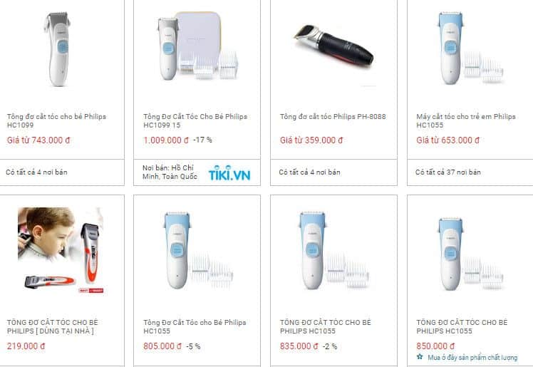 Giá tông đơ cắt tóc cho bé Philips 