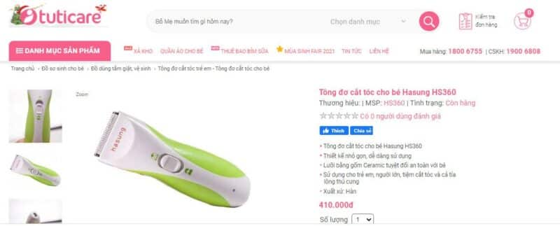 Có nên mua tông đơ cắt tóc cho bé Tuticare? 1 - tong do cat toc cho be tuticare 1