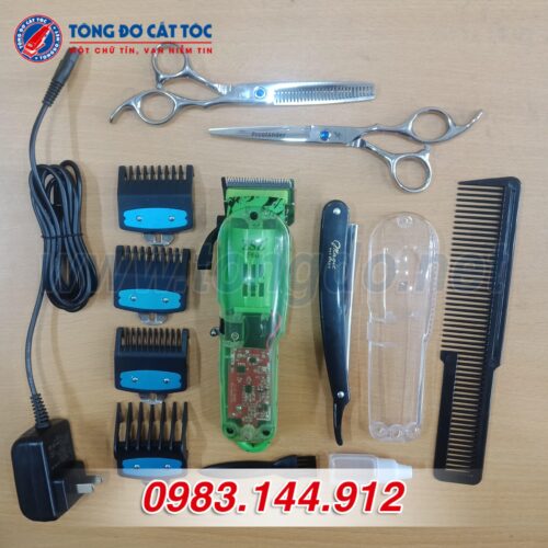 Combo Tông đơ lưỡi kép F60, kéo freelander
