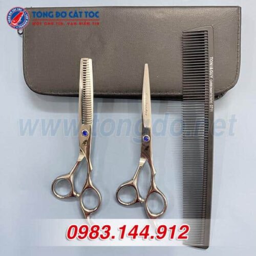 Bộ kéo cắt tỉa freelander mắt xanh tặng bao da, lược