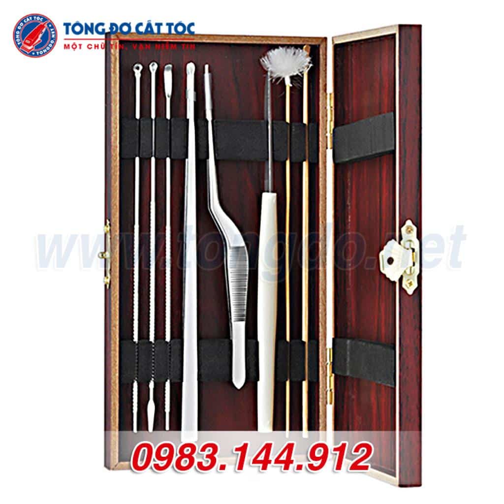 Bộ dụng cụ lấy ráy tai 8 món hộp gỗ 2 Bộ dụng cụ lấy ráy tai 8 món hộp gỗ - Ảnh 2