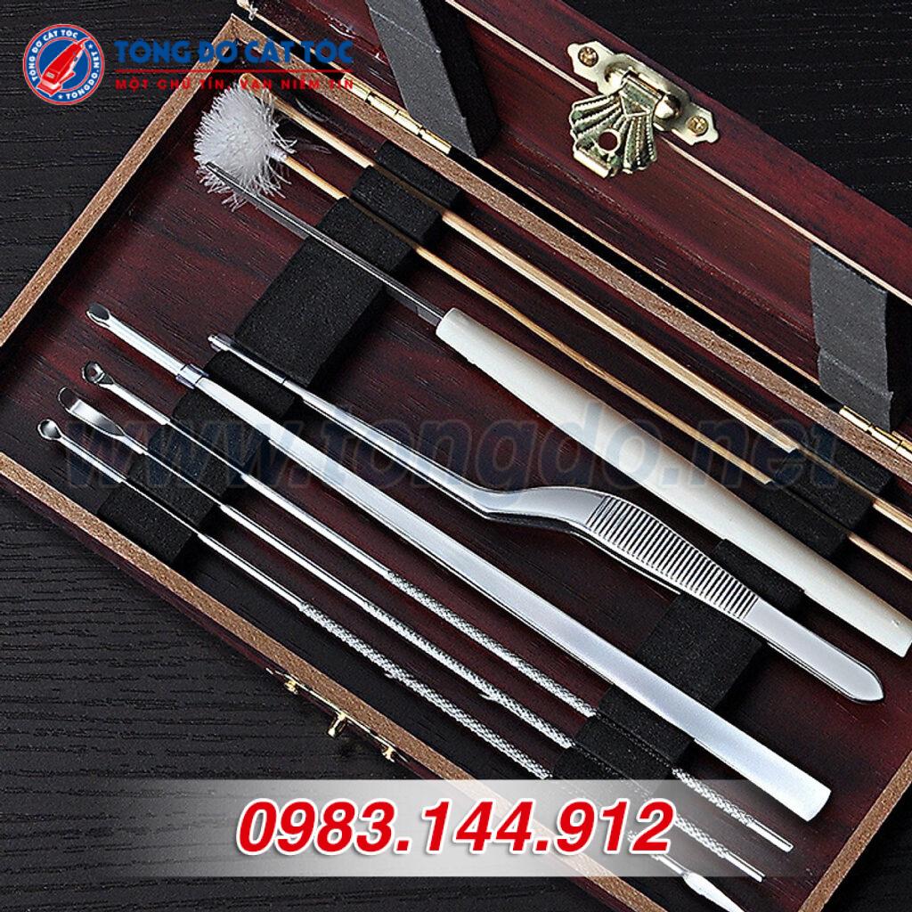 Bộ dụng cụ lấy ráy tai 8 món hộp gỗ 4 Bộ dụng cụ lấy ráy tai 8 món hộp gỗ - Ảnh 4