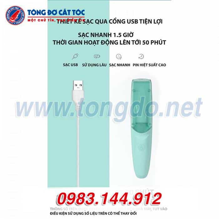Tông đơ cắt tóc cho bé hút hóc tự động YD-0955
