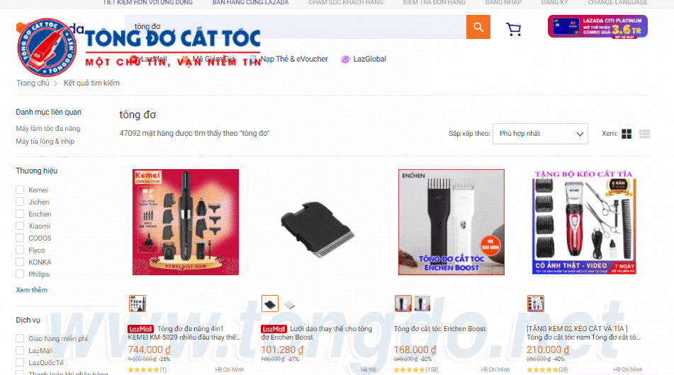 Có nên mua tông đơ cắt tóc lazada không?