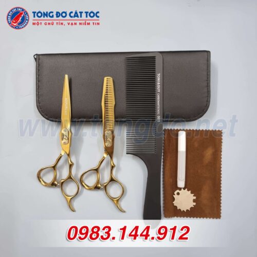 Bộ kéo cắt tóc chuyên nghiệp NEPURLSON vàng đẹp