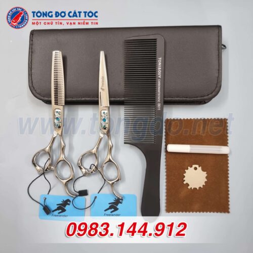 Bộ kéo cắt tóc chuyên nghiệp Freelander Xanh Ngọc