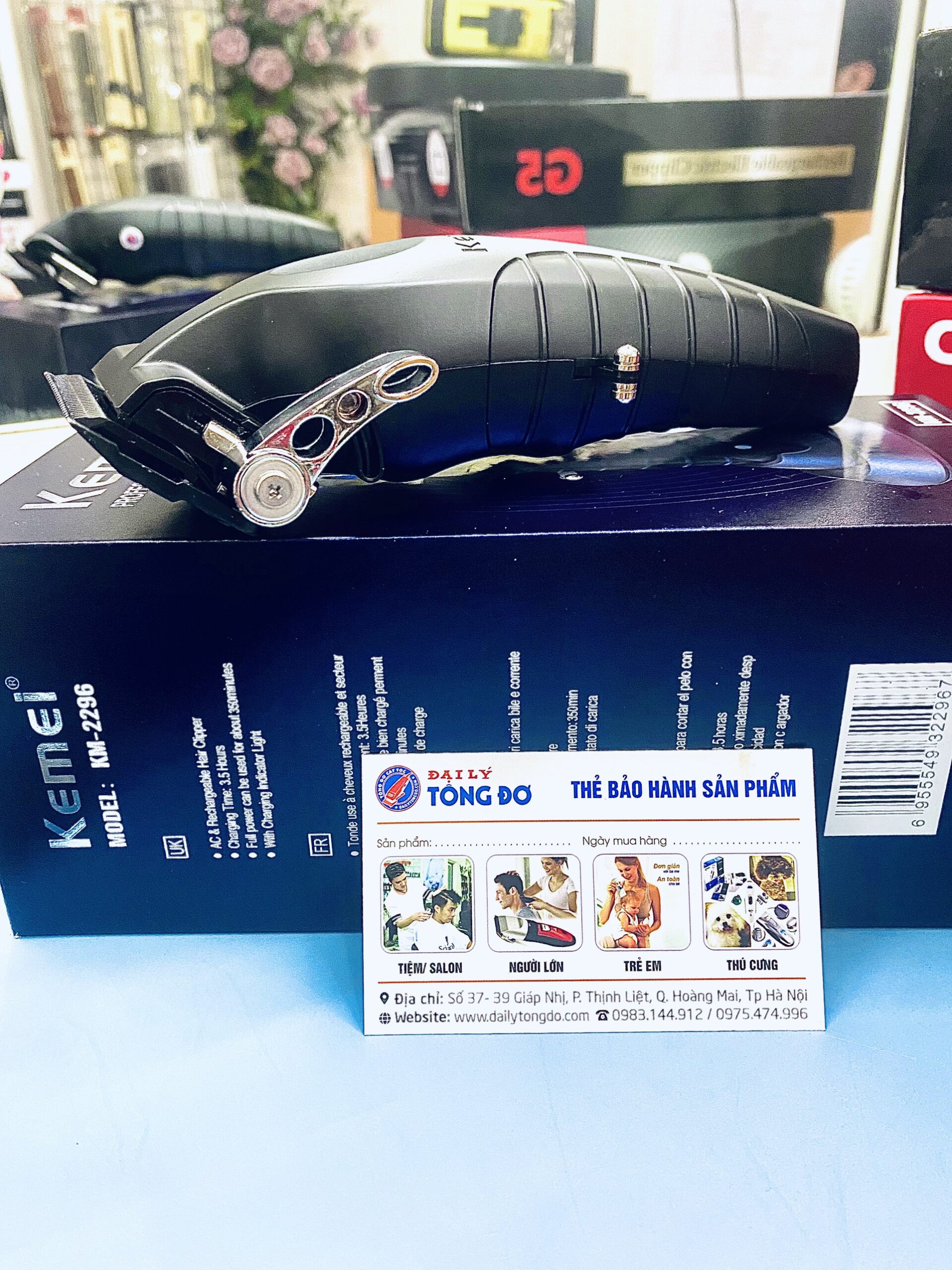 Tông đơ cắt tóc Kemei 2296 (5W 3,5H) 11 Tông đơ cắt tóc Kemei 2296 (5W 3,5H) - Ảnh 11