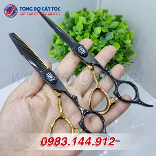 Bộ kéo cắt tỉa wahl đen vàng – W02