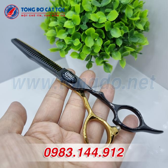 Kéo tỉa wahl đen vàng – W02 2 Kéo tỉa wahl đen vàng – W02 - Ảnh 2