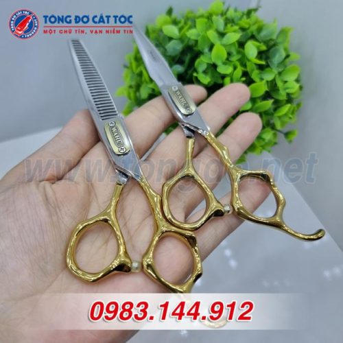 Bộ kéo cắt tỉa wahl trơn tay vàng – W05