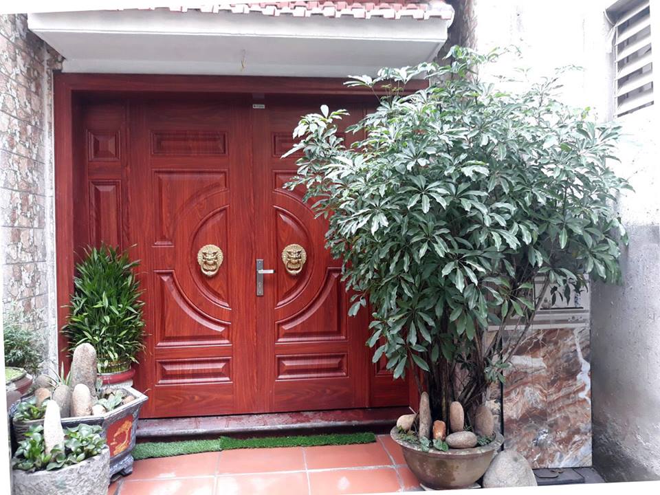 Cửa thép 4 cánh vân gỗ - Anh Ngọc - Định Công - Hà Nội 3 4 canh