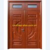 Cửa thép vân gỗ 2 cánh cân H2 1 cua thep van go 2 canh can H6