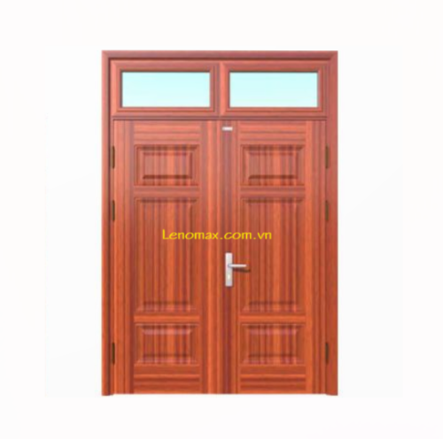 Cửa thép vân gỗ 2 cánh cân H3