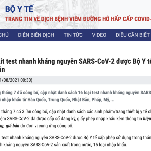 Kit test nhanh covid tại nhà - Sugentech Hàn Quốc