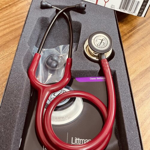 Ống Nghe Littmann Classic 3 mã 5864 - Màu đỏ gọng đen mặt gương