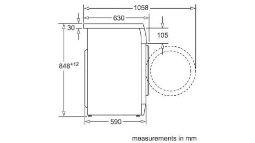 Máy giặt quần áo Bosch WAS28448ME 4 may giat quan ao bosch was28448me 1