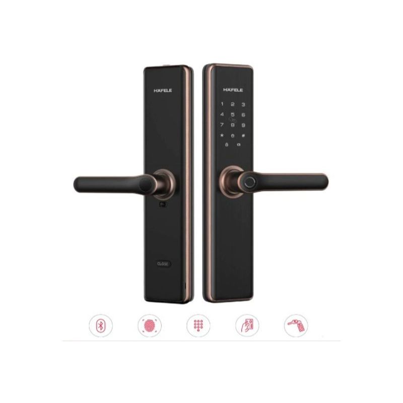 Khóa điện tử Hafele DL7600 BLE glossy copper 912.20.238 Khóa điện tử Hafele DL7600 BLE glossy copper 912.20.238