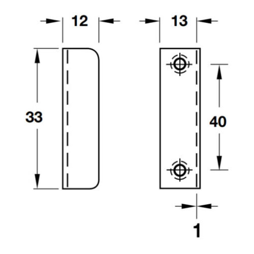 Bas giữ góc vuông Hafele 239.41.013 3 Bas giữ góc vuông Hafele 239.41.013