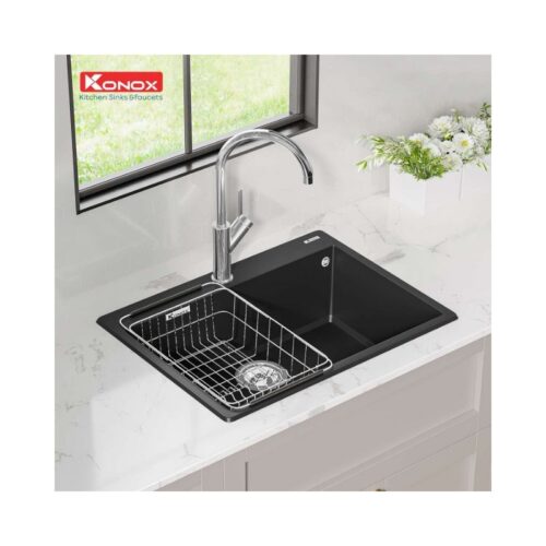 Chậu rửa bát Konox Granite Ruvita 680 Black 3 Chậu rửa bát Granite Ruvita 680 Black