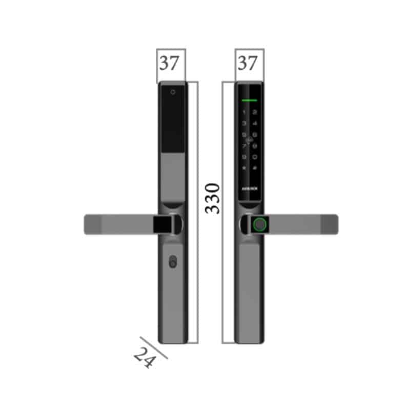 Kích thước khóa thông minh Avolock AN-393-B Kích thước khóa thông minh Avolock AN-393-B