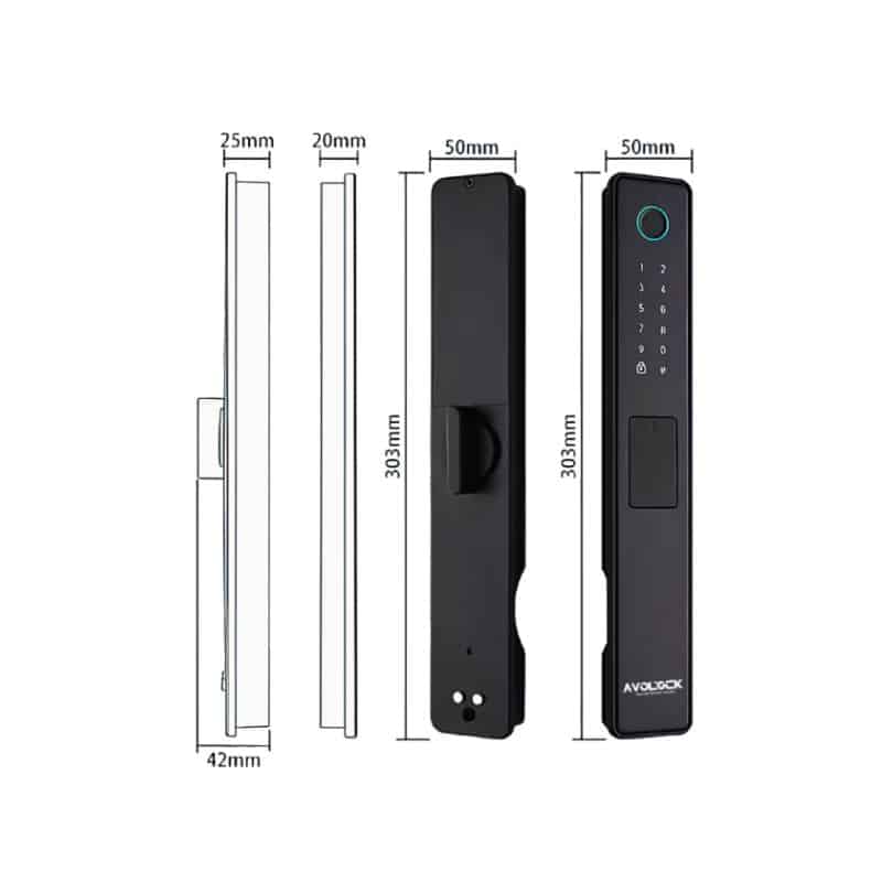 Kích thước khóa thông minh Avolock AN-396-B Kích thước khóa thông minh Avolock AN-396-B