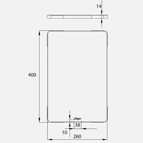 Thớt inox Kluger KCB-121FB 5 Kích thước thớt inox Kluger KCB-121FB