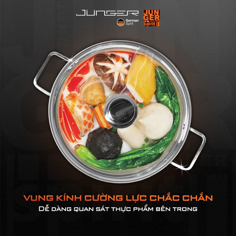 Ảnh bộ nồi Inox Junger CWJ-070 Ảnh bộ nồi Inox Junger CWJ-070