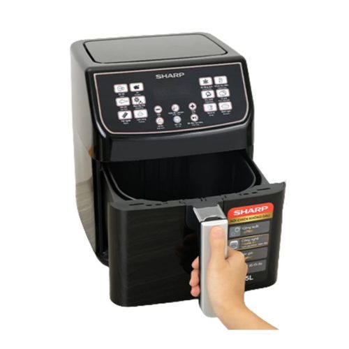 Nồi chiên không dầu Sharp KF-AF55EV-BK 2 Ảnh nồi chiên không dầu Sharp KF-AF55EV-BK