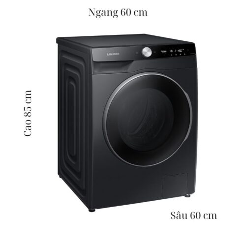 Máy Giặt Samsung AI EcoBubble Inverter 12 kg WW12CGP44DSBSV cửa trước 5 Kích thước máy Giặt Samsung AI EcoBubble Inverter 12 kg WW12CGP44DSBSV cửa trước