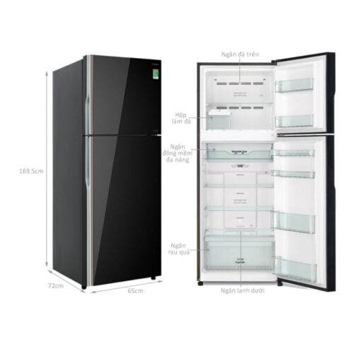 Tủ Lạnh 2 cánh Inverter 366 Lít Hitachi R-FVX480PGV9 GBK 5 Kích thước tủ Lạnh 2 cánh Inverter 366 Lít Hitachi R-FVX480PGV9 GBK
