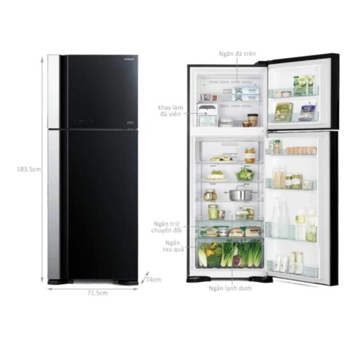 Tủ Lạnh 2 cánh Inverter 489 Lít Hitachi R-FG560PGV8X GBK 5 Kích thước tủ Lạnh 2 cánh Inverter 489 Lít Hitachi R-FG560PGV8X GBK