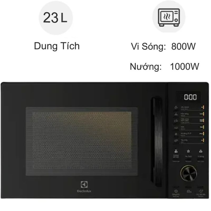 Lò vi sóng Kết Hợp Nướng Electrolux EMG23D22B 23L Lò vi sóng Kết Hợp Nướng Electrolux EMG23D22B 23L