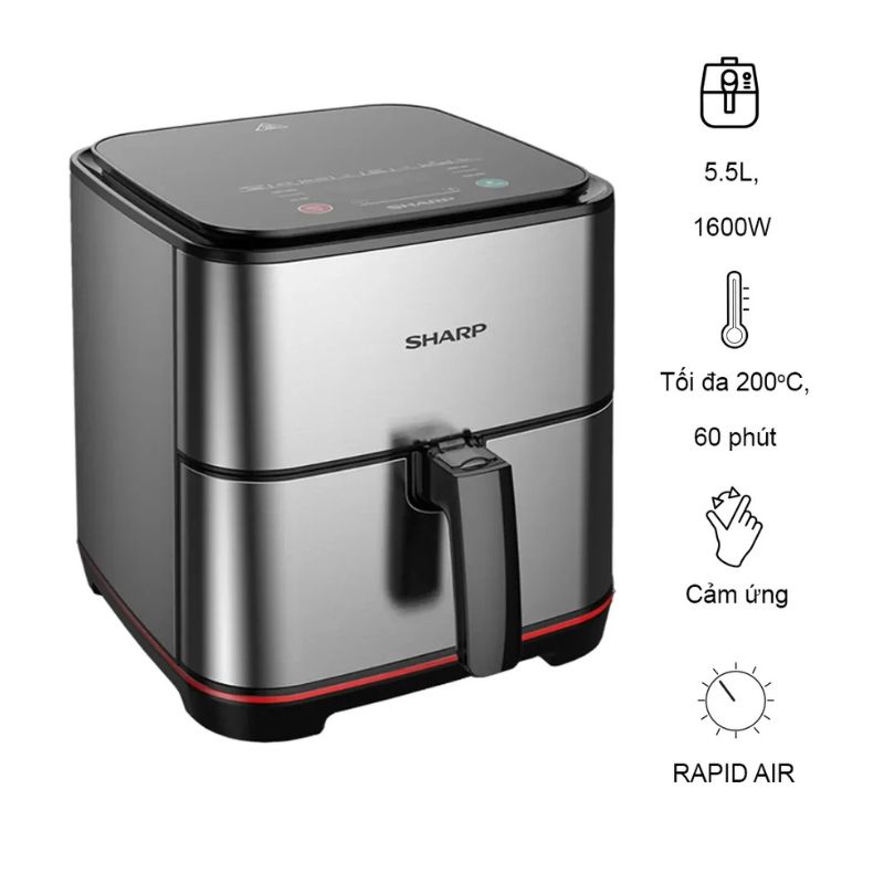 Nồi chiên không dầu Sharp KF-AF70EV-ST Nồi chiên không dầu Sharp KF-AF70EV-ST