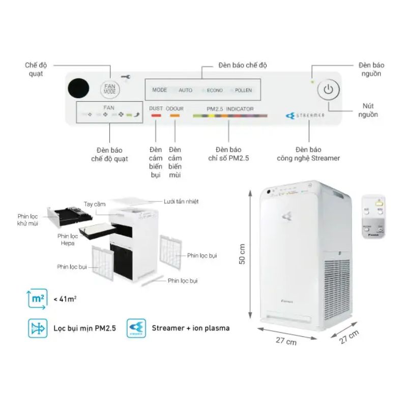 Hình ảnh máy lọc không khí Daikin MC55UVM6 Hình ảnh máy lọc không khí Daikin MC55UVM6