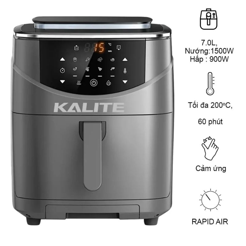 Nồi chiên không dầu Kalite STEAM 7 Nồi chiên không dầu Kalite STEAM 7