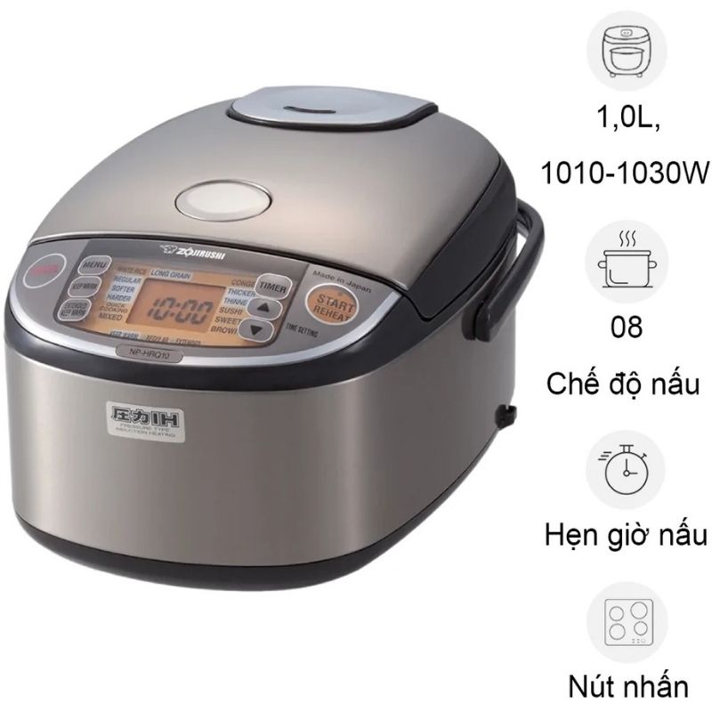Nồi cơm áp suất điện tử cao tần Zojirushi NP-HRQ10-XT - 1.0L Nồi cơm áp suất điện tử cao tần Zojirushi NP-HRQ10-XT - 1.0L