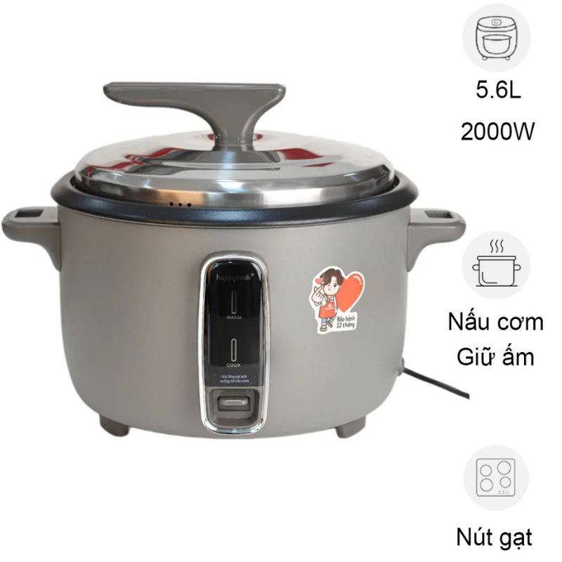 Nồi cơm điện HappyCook HCD-560G 5.6 Lít Nồi cơm điện HappyCook HCD-560G 5.6 Lít