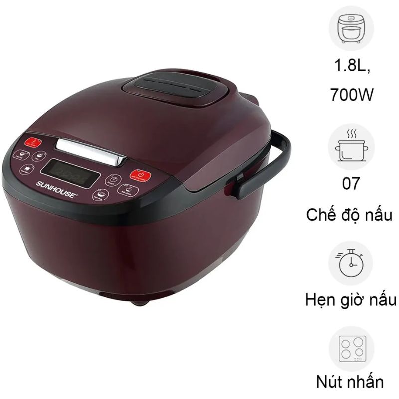 Nồi cơm điện Sunhouse SHD8909 1.8 Lít Nồi cơm điện Sunhouse SHD8909 1.8 Lít