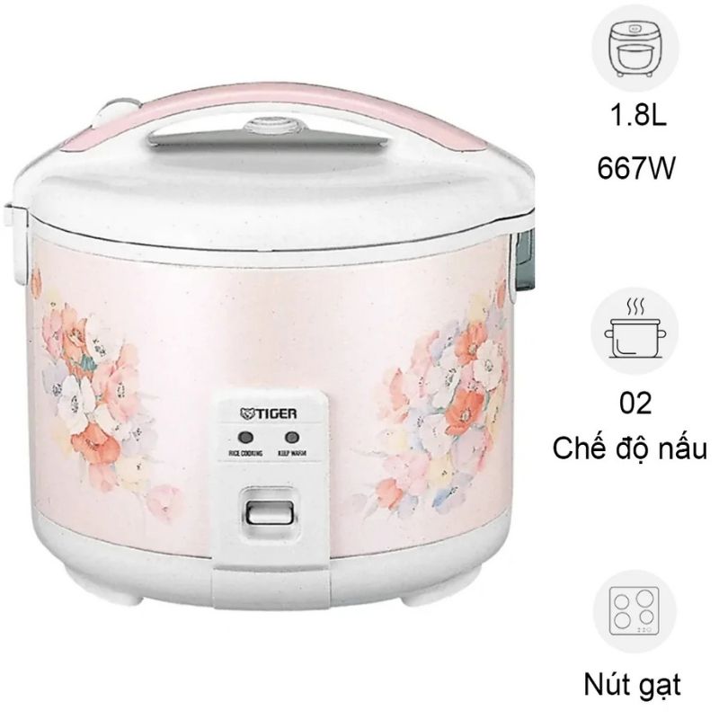 Nồi cơm điện Tiger JNP-1803 Hồng Nồi cơm điện Tiger JNP-1803 Hồng