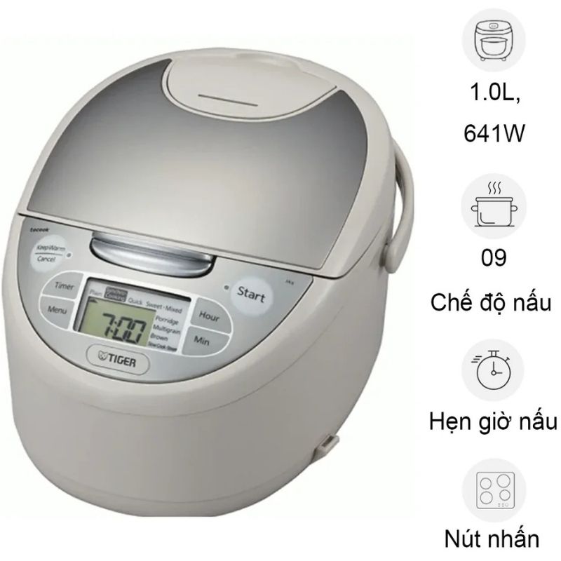 Nồi cơm điện tử Tiger JAX-S10W Nồi cơm điện tử Tiger JAX-S10W